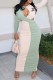 Green Fashion Sexy Print Patchwork O Neck One Step Skirt Dresses