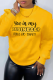 Yellow Fashion Street Print Patchwork Letter O Neck Tops