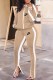 Khaki Fashion Casual Print Patchwork Zipper Collar Long Sleeve Two Pieces