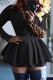 Black Fashion Casual Print Patchwork With Belt Asymmetrical Turndown Collar Long Sleeve Plus Size Dresses