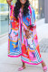 Rose Red Fashion Casual Print Cardigan Outerwear
