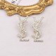 Gold Fashion Street Letter Hot Drill Earrings