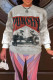 Grey Casual Work Print Patchwork O Neck Tops
