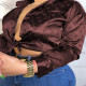Coffee Sexy Casual Print Cardigan Turndown Collar Tops