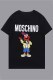 Black Fashion Casual Character Print Letter O Neck T-Shirts