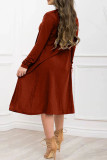 Burgundy Sexy Solid Patchwork Spaghetti Strap Long Sleeve Three Pieces