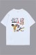 White Fashion Casual Print Letter O Neck T-Shirts