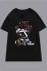 Black Fashion Casual Character Print Letter O Neck T-Shirts