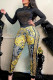 Black Fashion Casual Print Patchwork O Neck Long Sleeve Two Pieces