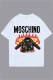 White Fashion Casual Print Letter O Neck T-Shirts