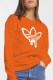 Orange Fashion Street Print Patchwork O Neck Tops