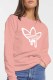 Pink Fashion Street Print Patchwork O Neck Tops