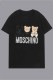 Black Fashion Casual Print Letter O Neck T-Shirts