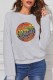 Grey Fashion Casual Print Letter O Neck Tops