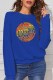 Blue Fashion Casual Print Letter O Neck Tops