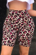 Brown Casual Print Patchwork Skinny High Waist Pencil Full Print Bottoms