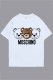 White Casual Fashion Print Character Letter O Neck T-Shirts