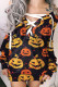 Orange Yellow Street Print Bandage Patchwork V Neck Straight Dresses