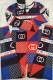 Red Blue Fashion Print Patchwork Letter O Neck Jumpsuits