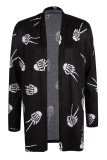 Red Street Print Patchwork Outerwear
