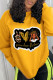 Yellow Daily Vintage Print Patchwork O Neck Tops