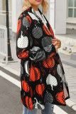 Red Street Print Patchwork Outerwear