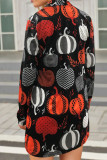 Red Street Print Patchwork Outerwear