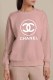 Pink Fashion Street Print Letter O Neck Tops