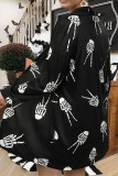 Red Street Print Patchwork Outerwear