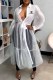 White Sweet Print Patchwork Letter Turndown Collar Shirt Dress Dresses