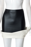 Grey Sexy Solid Patchwork Skinny High Waist Pencil Solid Color Bottoms
