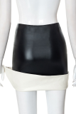 Grey Sexy Solid Patchwork Skinny High Waist Pencil Solid Color Bottoms