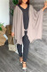 Black Gray Casual Solid Patchwork Asymmetrical V Neck Long Sleeve Two Pieces