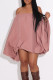 Nude Pink Sexy Street Solid Patchwork Off the Shoulder One Step Skirt Dresses