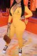 Yellow Street Print Letter Turndown Collar Jumpsuits
