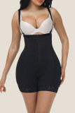 Black Sexy Solid Patchwork Bustiers