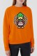 Orange Street Print Letter O Neck Tops
