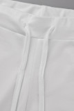 Grey Casual Sportswear Solid Draw String Frenulum Hooded Collar Long Sleeve Two Pieces