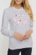 Grey Street Print Letter O Neck Tops