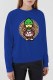 Blue Street Print Letter O Neck Tops
