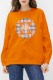 Orange Street Print Letter O Neck Tops