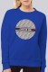 Blue Street Print Letter O Neck Tops