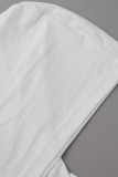 Grey Casual Sportswear Solid Draw String Frenulum Hooded Collar Long Sleeve Two Pieces