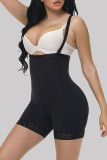 Black Sexy Solid Patchwork Bustiers