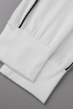 Grey Casual Sportswear Solid Draw String Frenulum Hooded Collar Long Sleeve Two Pieces