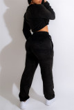 Pink Casual Solid Patchwork Zipper Collar Long Sleeve Two Pieces