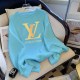 Baby Blue Casual Print Letter O Neck Tops