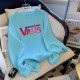 Baby Blue Casual Print Letter O Neck Tops