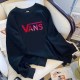 Black Casual Print Letter O Neck Tops