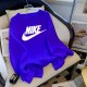 Royal Blue Casual Print Letter O Neck Tops
